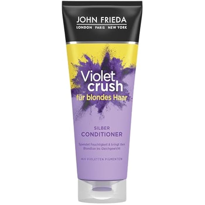 John Frieda Violet Crush for Blondes Toning Conditioner for Blonde Hair, Purple Conditioner for Blondes 250 ml - Image 1